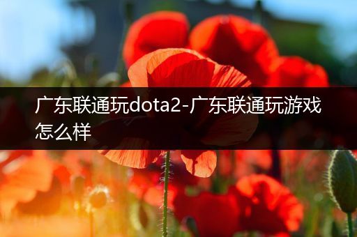 广东联通玩dota2-广东联通玩游戏怎么样
