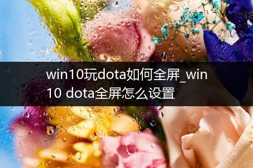 win10玩dota如何全屏_win10 dota全屏怎么设置