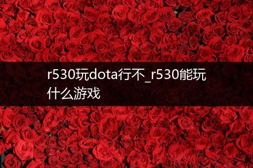 r530玩dota行不_r530能玩什么游戏