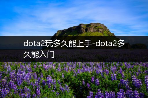 dota2玩多久能上手-dota2多久能入门