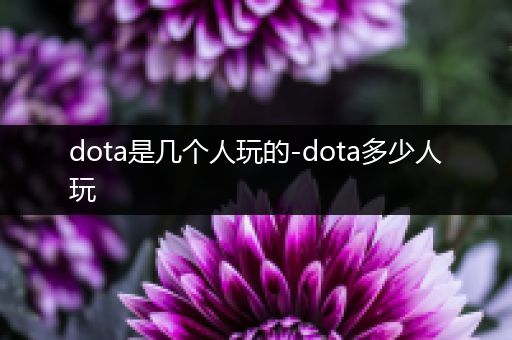 dota是几个人玩的-dota多少人玩