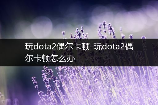 玩dota2偶尔卡顿-玩dota2偶尔卡顿怎么办