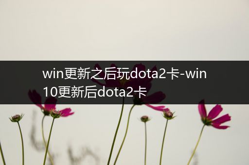win更新之后玩dota2卡-win10更新后dota2卡
