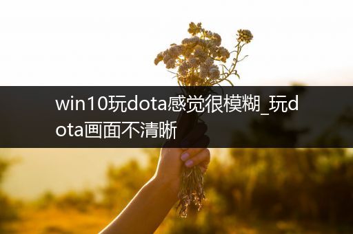 win10玩dota感觉很模糊_玩dota画面不清晰
