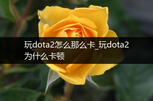 玩dota2怎么那么卡_玩dota2为什么卡顿