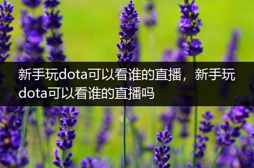 新手玩dota可以看谁的直播，新手玩dota可以看谁的直播吗