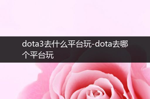 dota3去什么平台玩-dota去哪个平台玩