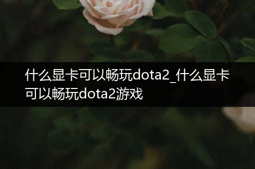 什么显卡可以畅玩dota2_什么显卡可以畅玩dota2游戏