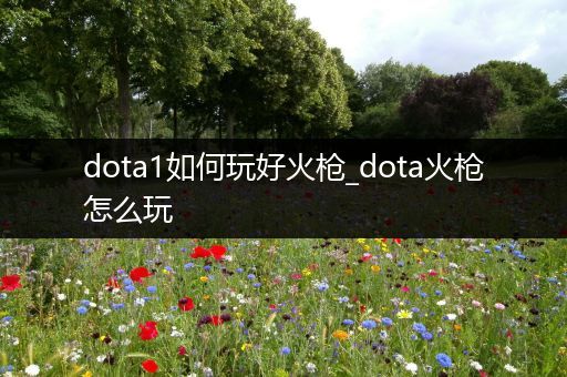 dota1如何玩好火枪_dota火枪怎么玩