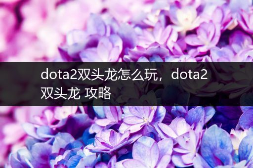 dota2双头龙怎么玩，dota2 双头龙 攻略
