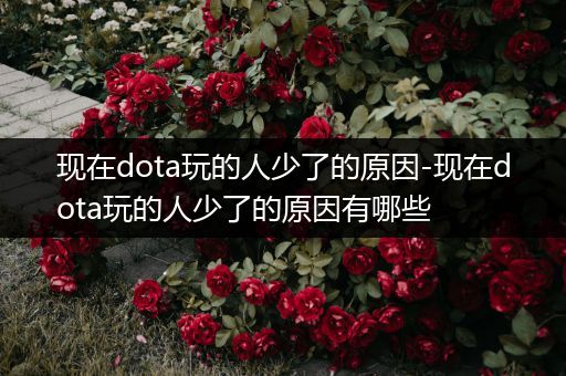 现在dota玩的人少了的原因-现在dota玩的人少了的原因有哪些