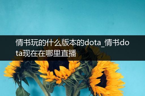 情书玩的什么版本的dota_情书dota现在在哪里直播