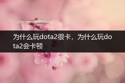 为什么玩dota2很卡，为什么玩dota2会卡顿