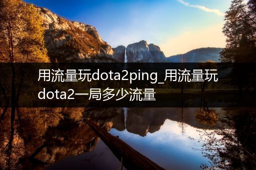用流量玩dota2ping_用流量玩dota2一局多少流量