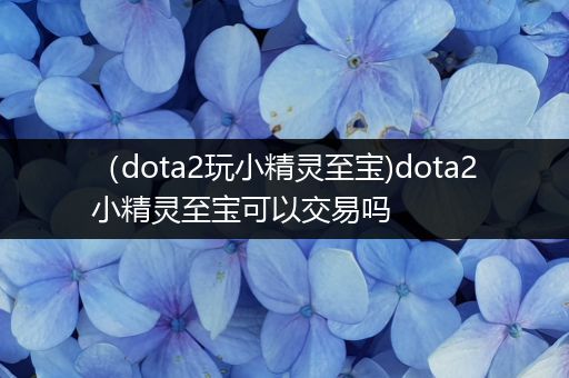 （dota2玩小精灵至宝)dota2小精灵至宝可以交易吗