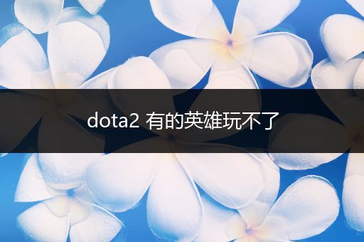 dota2 有的英雄玩不了