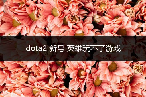 dota2 新号 英雄玩不了游戏