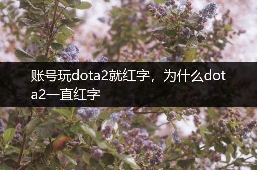 账号玩dota2就红字，为什么dota2一直红字