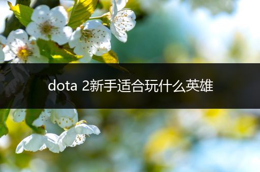 dota 2新手适合玩什么英雄