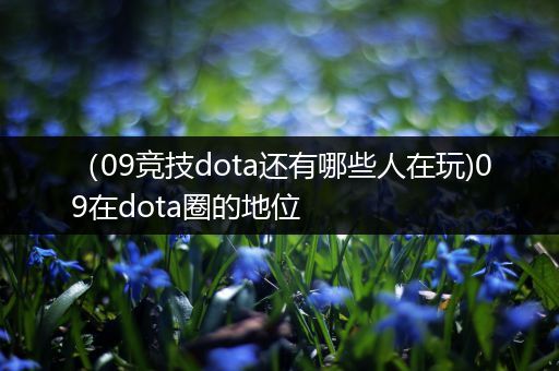 （09竞技dota还有哪些人在玩)09在dota圈的地位