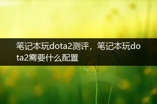 笔记本玩dota2测评，笔记本玩dota2需要什么配置