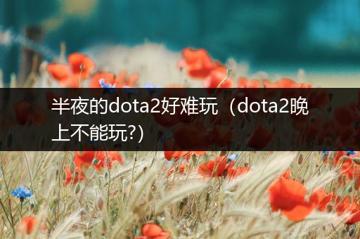 半夜的dota2好难玩（dota2晚上不能玩?）