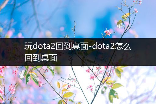 玩dota2回到桌面-dota2怎么回到桌面