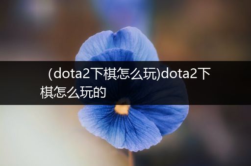 （dota2下棋怎么玩)dota2下棋怎么玩的