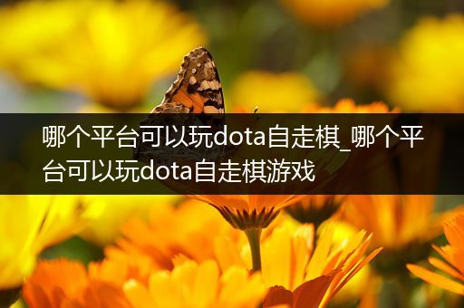 哪个平台可以玩dota自走棋_哪个平台可以玩dota自走棋游戏