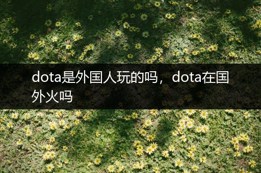 dota是外国人玩的吗，dota在国外火吗