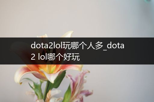 dota2lol玩哪个人多_dota2 lol哪个好玩