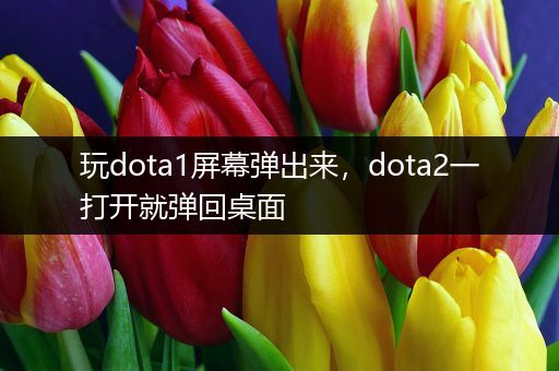 玩dota1屏幕弹出来，dota2一打开就弹回桌面