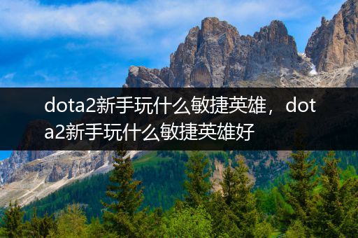 dota2新手玩什么敏捷英雄，dota2新手玩什么敏捷英雄好