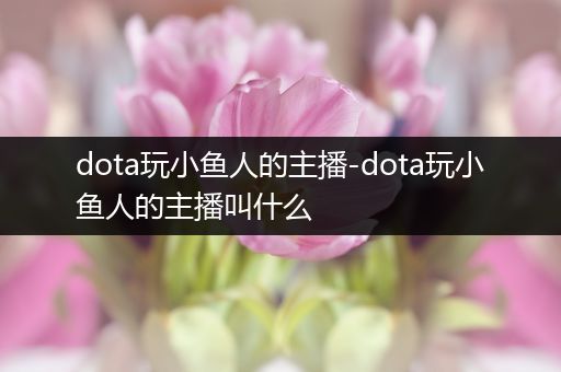 dota玩小鱼人的主播-dota玩小鱼人的主播叫什么