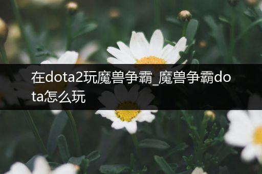 在dota2玩魔兽争霸_魔兽争霸dota怎么玩