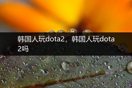 韩国人玩dota2，韩国人玩dota2吗