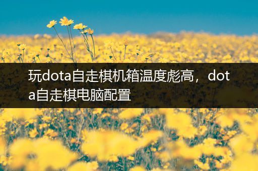 玩dota自走棋机箱温度彪高，dota自走棋电脑配置