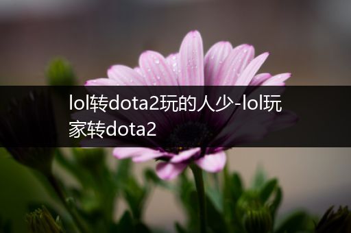 lol转dota2玩的人少-lol玩家转dota2