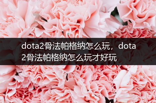 dota2骨法帕格纳怎么玩，dota2骨法帕格纳怎么玩才好玩