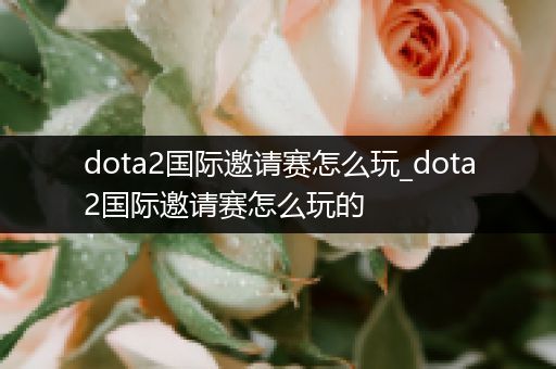 dota2国际邀请赛怎么玩_dota2国际邀请赛怎么玩的