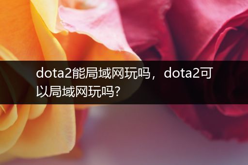 dota2能局域网玩吗，dota2可以局域网玩吗?