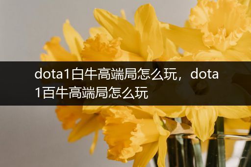 dota1白牛高端局怎么玩，dota1百牛高端局怎么玩