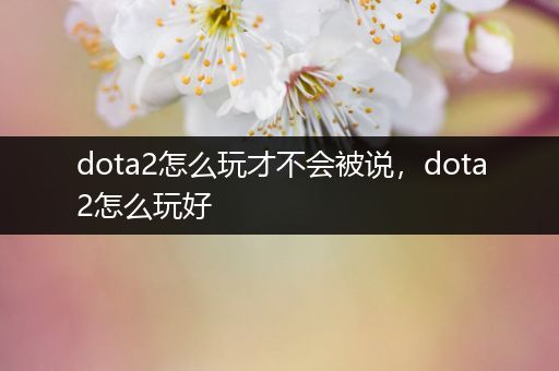 dota2怎么玩才不会被说，dota2怎么玩好