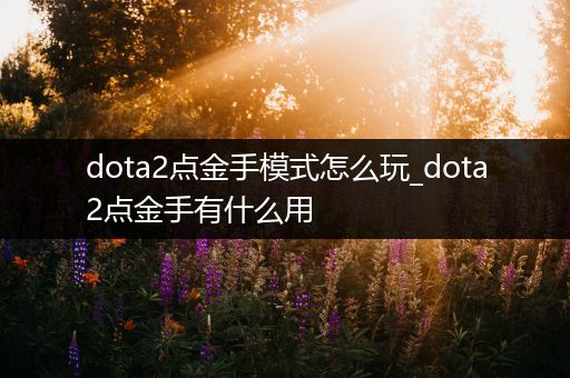 dota2点金手模式怎么玩_dota2点金手有什么用