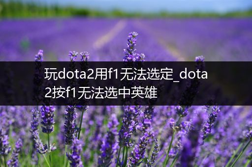 玩dota2用f1无法选定_dota2按f1无法选中英雄