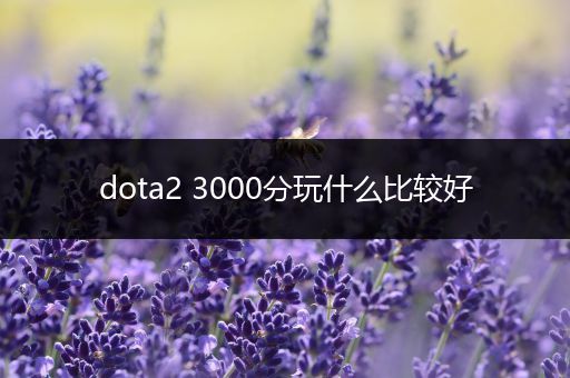 dota2 3000分玩什么比较好