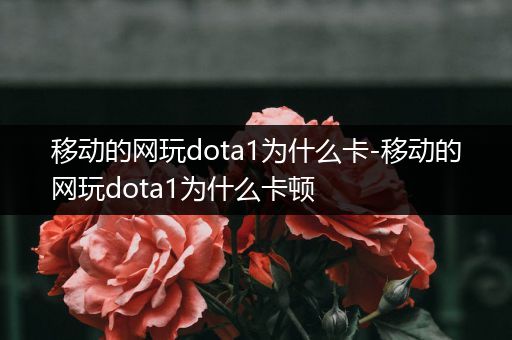 移动的网玩dota1为什么卡-移动的网玩dota1为什么卡顿