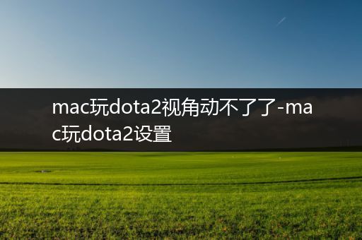 mac玩dota2视角动不了了-mac玩dota2设置