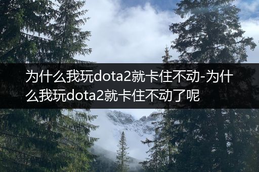 为什么我玩dota2就卡住不动-为什么我玩dota2就卡住不动了呢