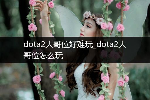 dota2大哥位好难玩_dota2大哥位怎么玩